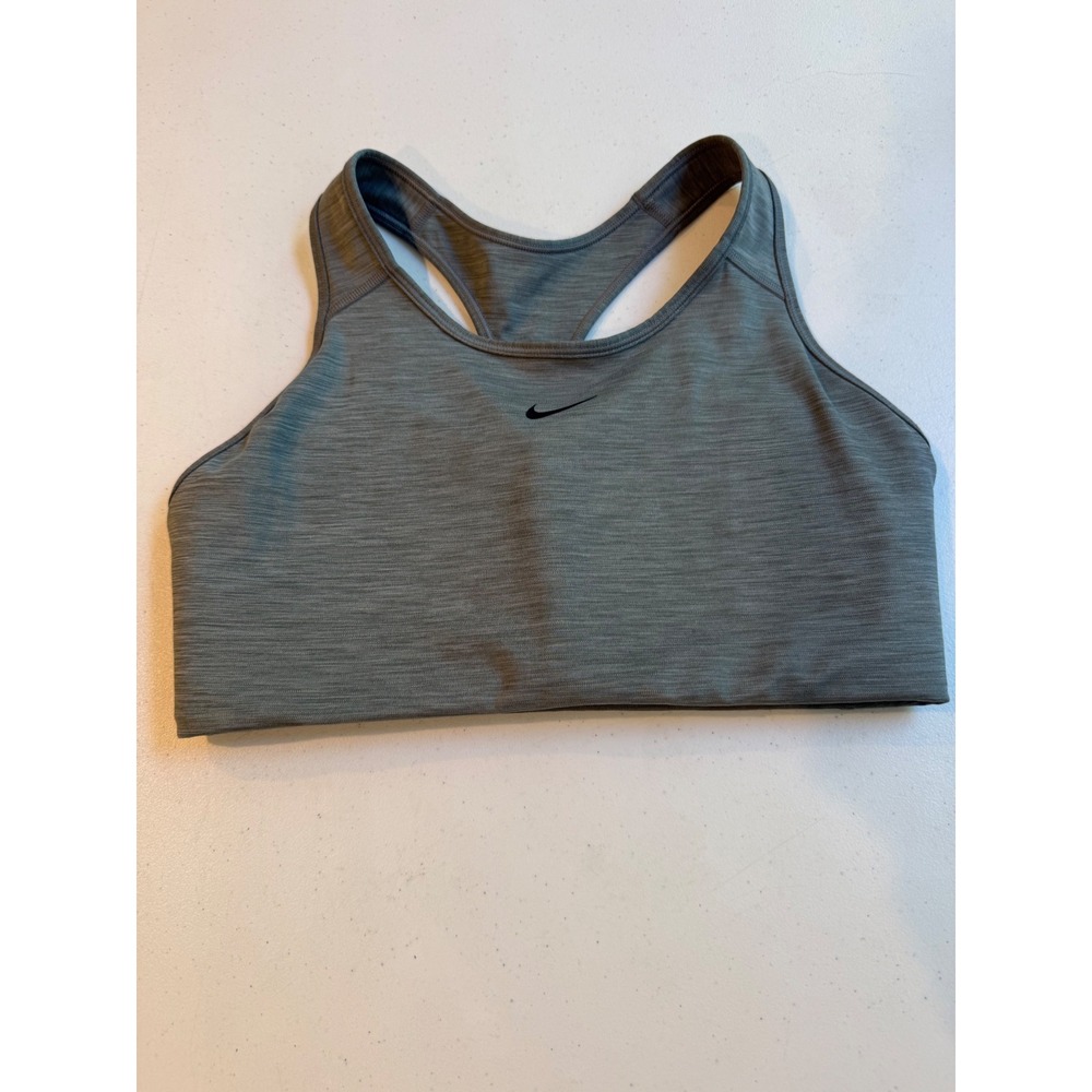 Nike Swoosh Medium-Support Racerback Sports Bra Grey Heather BV3636-084 XL nwot